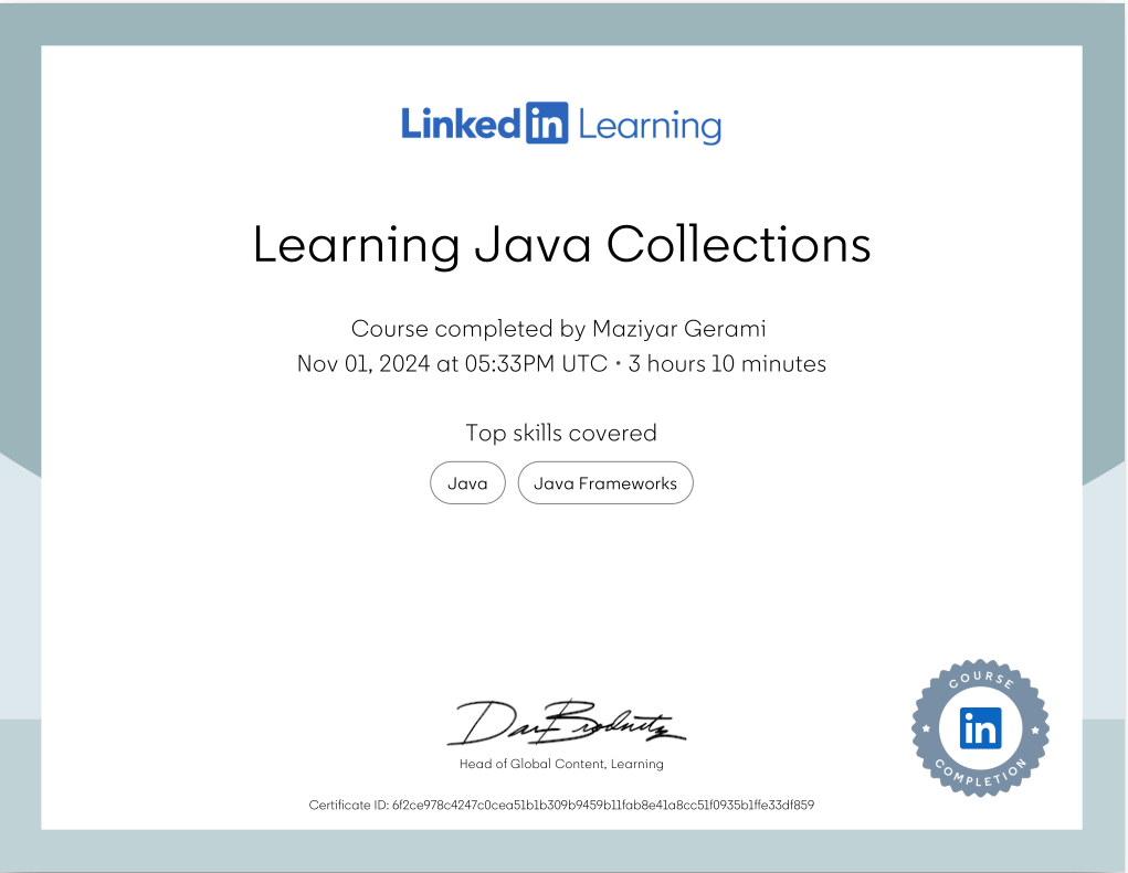 Learning Java Collections